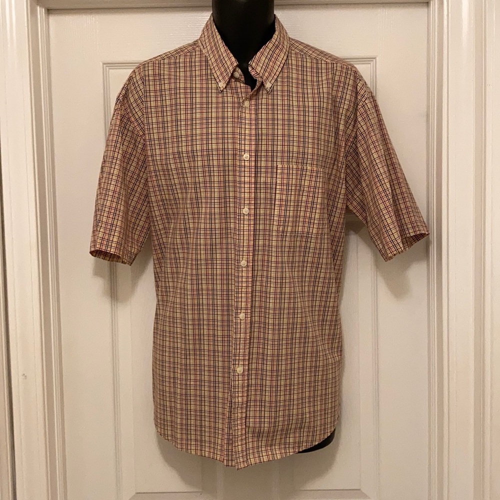 Color Striped Short Sleeve Shirt Alexander Julian